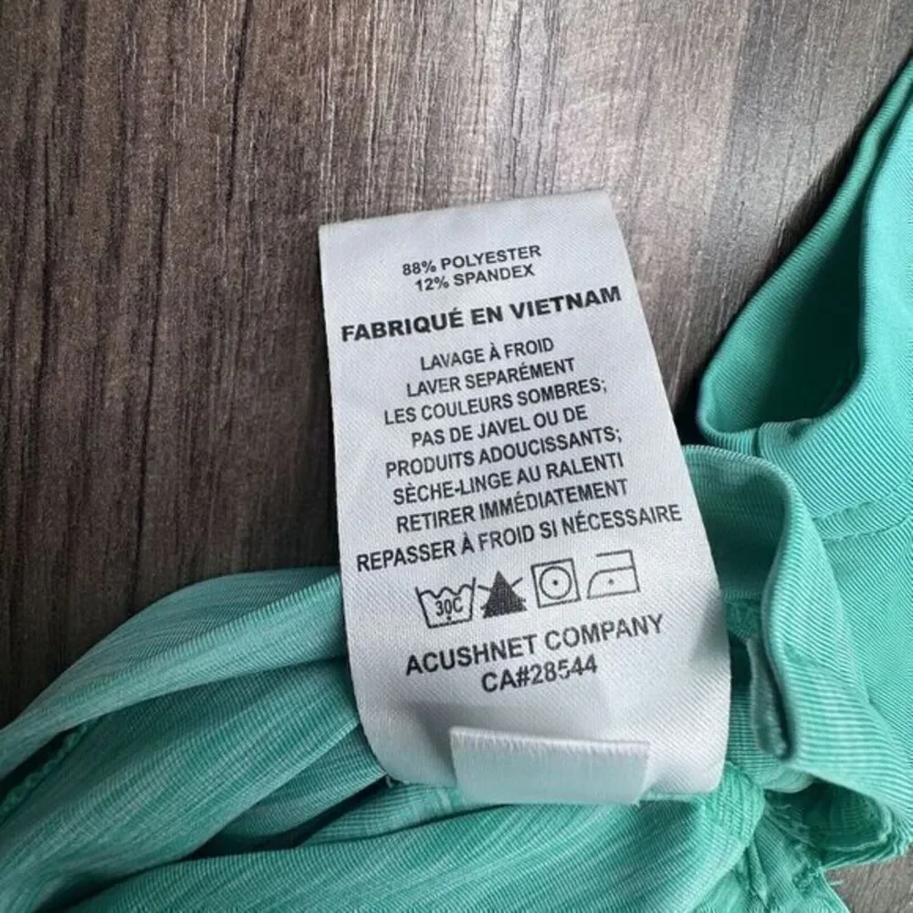 Footjoy FJ Polo Mens Large Falcon Dunes Golf Club Arizona Military Jet Teal Blue - Picture 3 of 8